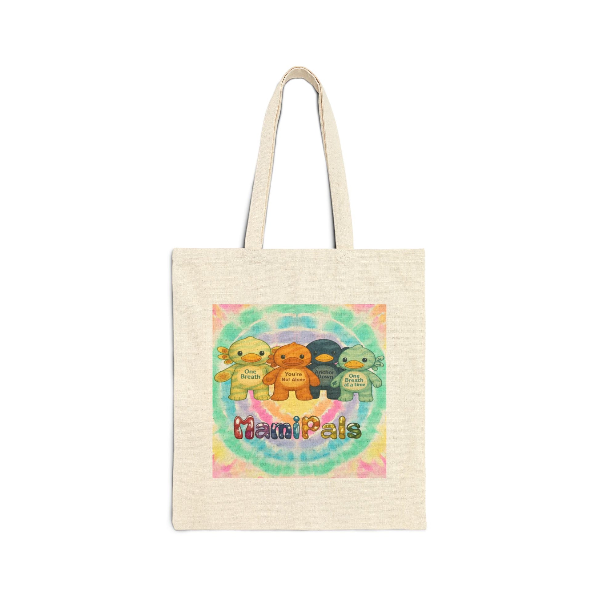 Colorful Cartoon Friends Cotton Canvas Tote Bag - Eco-Friendly, Reusable Shopping, Gift for Kids, Beach Bag, Cute Art Design