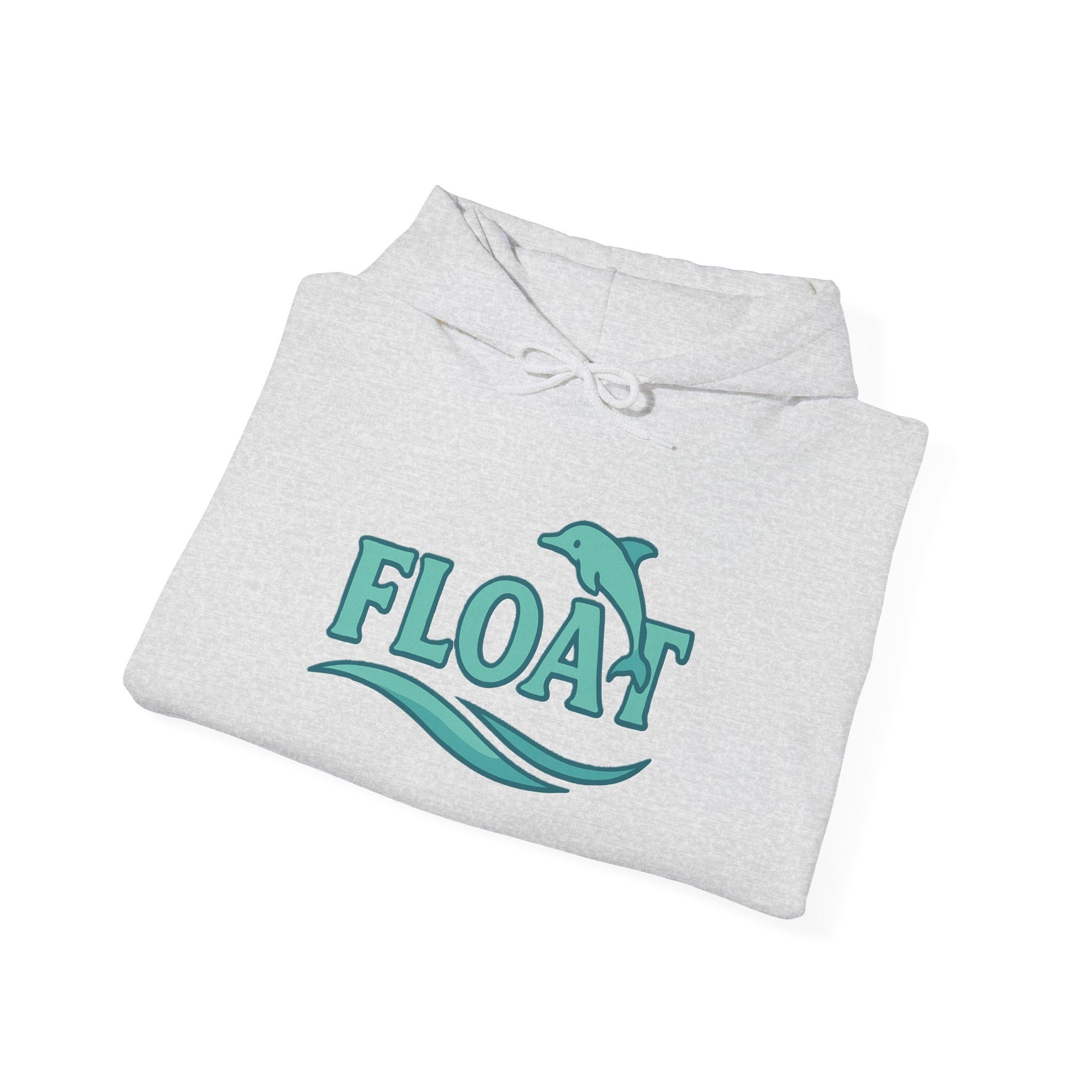 Cozy Dolphin Print Hoodie, Unisex Beachwear, Float Sweatshirt, Gift for Ocean Lovers, Cute Summer Attire, Relaxing Vibes