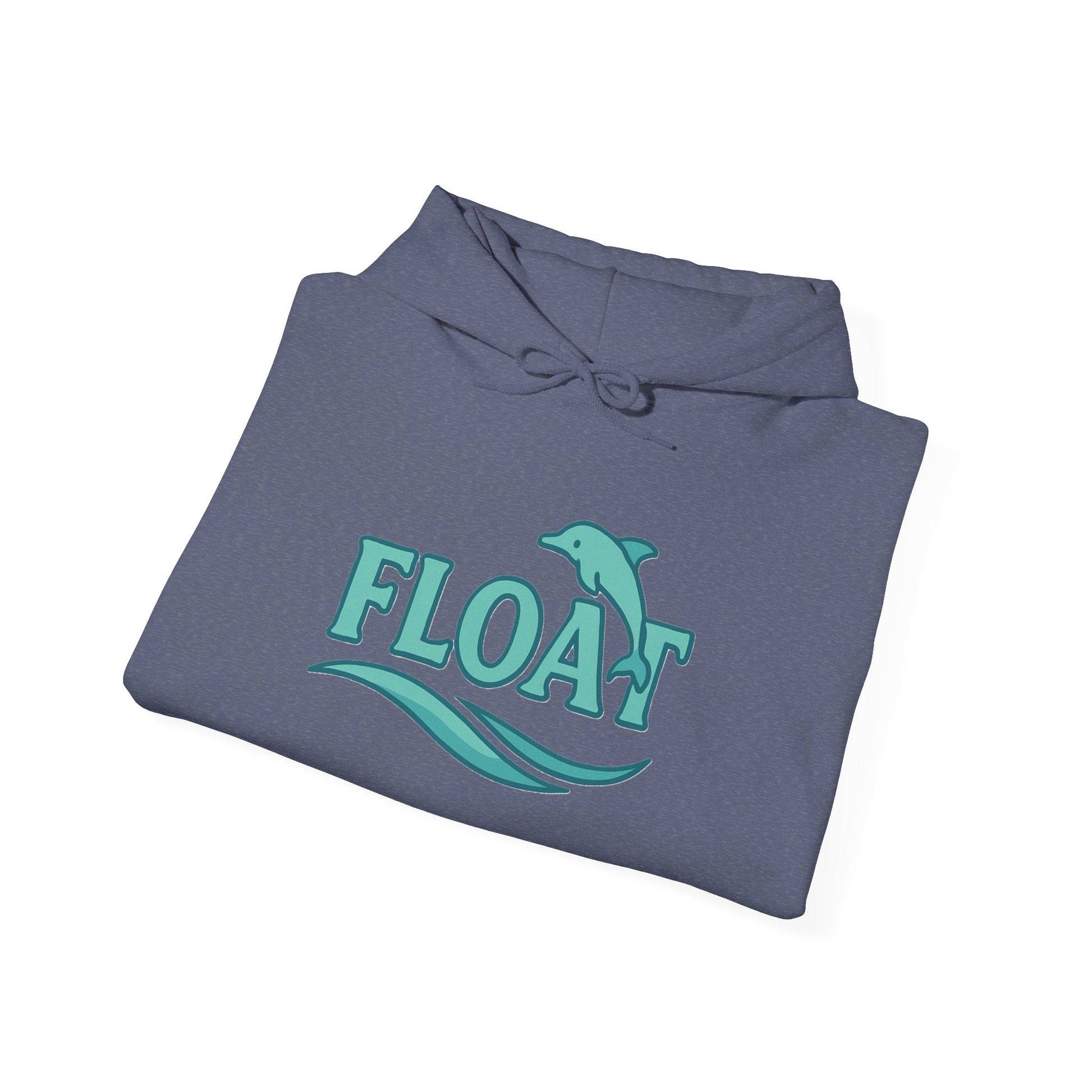 Cozy Dolphin Print Hoodie, Unisex Beachwear, Float Sweatshirt, Gift for Ocean Lovers, Cute Summer Attire, Relaxing Vibes