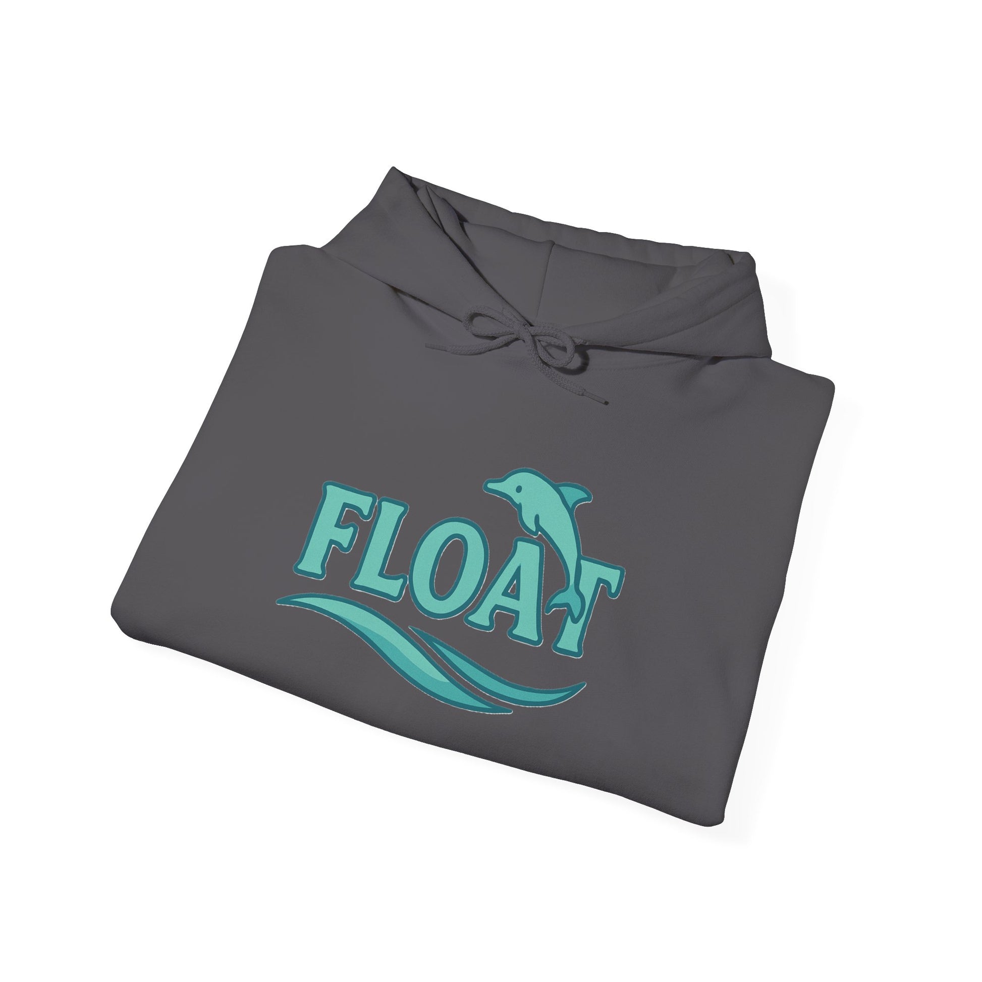 Cozy Dolphin Print Hoodie, Unisex Beachwear, Float Sweatshirt, Gift for Ocean Lovers, Cute Summer Attire, Relaxing Vibes