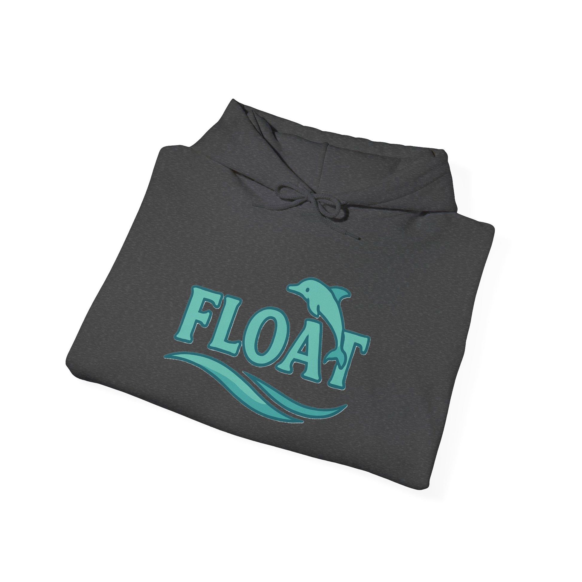 Cozy Dolphin Print Hoodie, Unisex Beachwear, Float Sweatshirt, Gift for Ocean Lovers, Cute Summer Attire, Relaxing Vibes