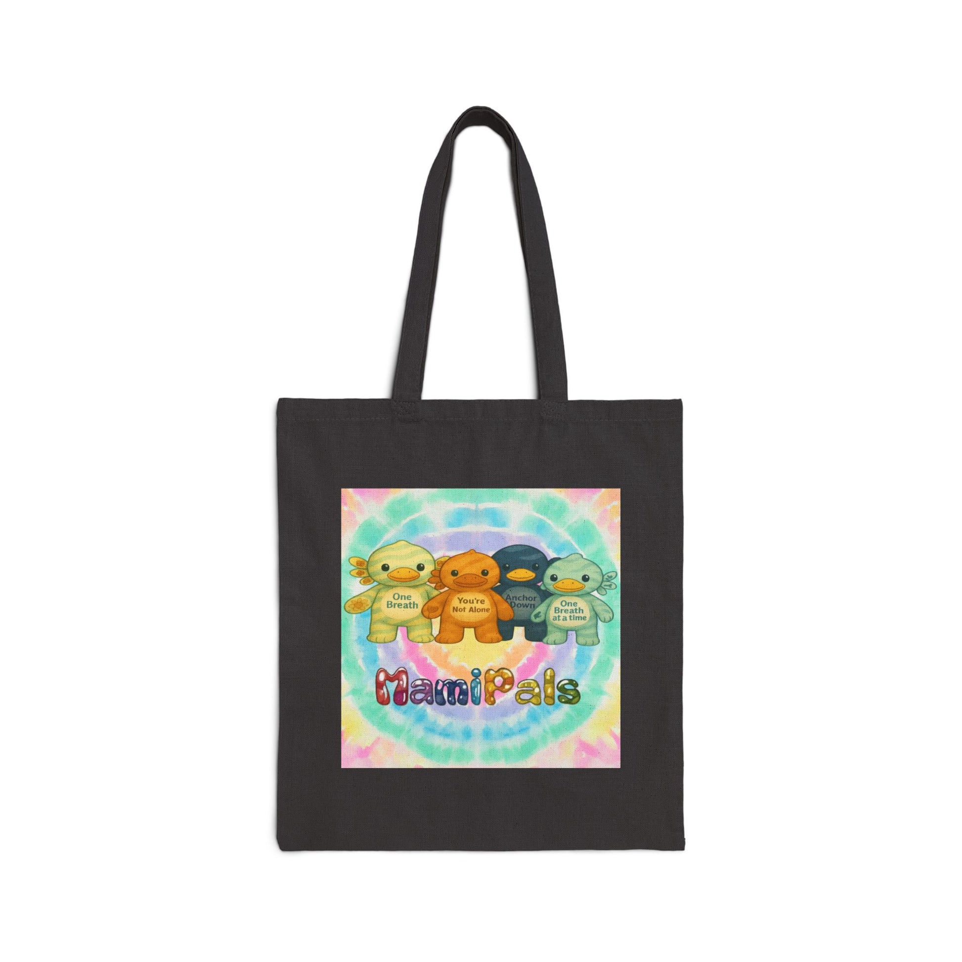 Colorful Cartoon Friends Cotton Canvas Tote Bag - Eco-Friendly, Reusable Shopping, Gift for Kids, Beach Bag, Cute Art Design