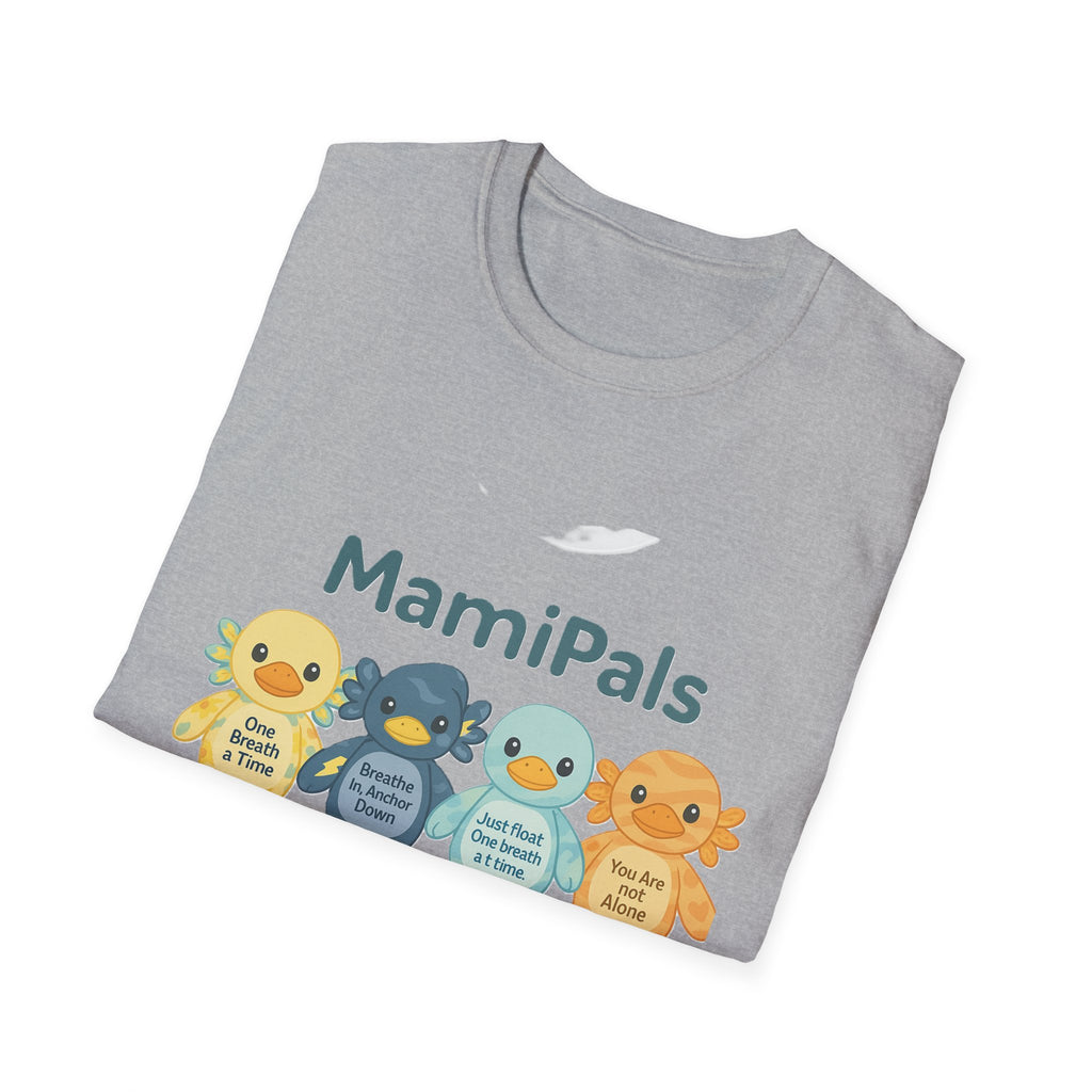 MamiPals Unisex Softstyle T-Shirt, Cute Monsters Tee, Unique Gift, Family Fun Shirt, Birthday Party Apparel, Playful Everyday Wear