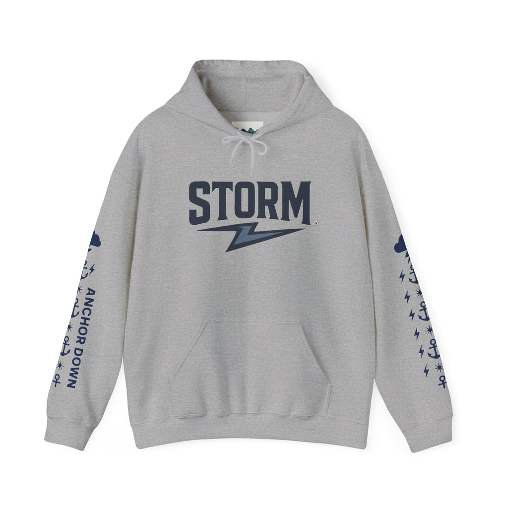 Nautical Storm Hoodie, Unisex Pullover, Cozy Sweatshirt, Gifts for Fishermen, Unique Beachwear, Casual Fishing Apparel