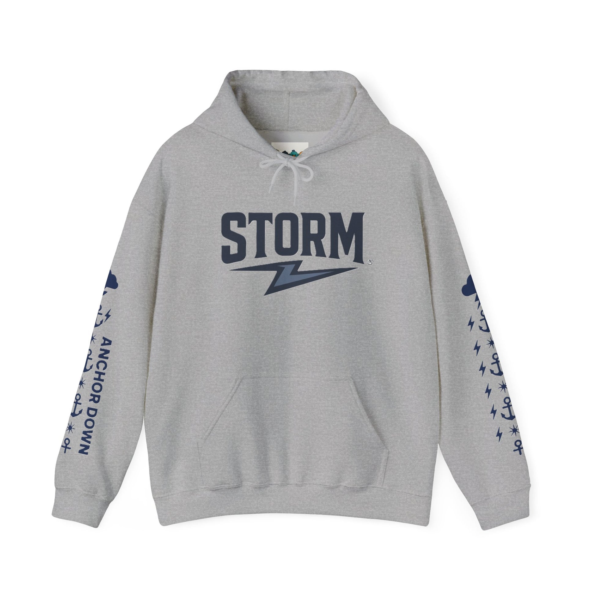 Nautical Storm Hoodie, Unisex Pullover, Cozy Sweatshirt, Gifts for Fishermen, Unique Beachwear, Casual Fishing Apparel