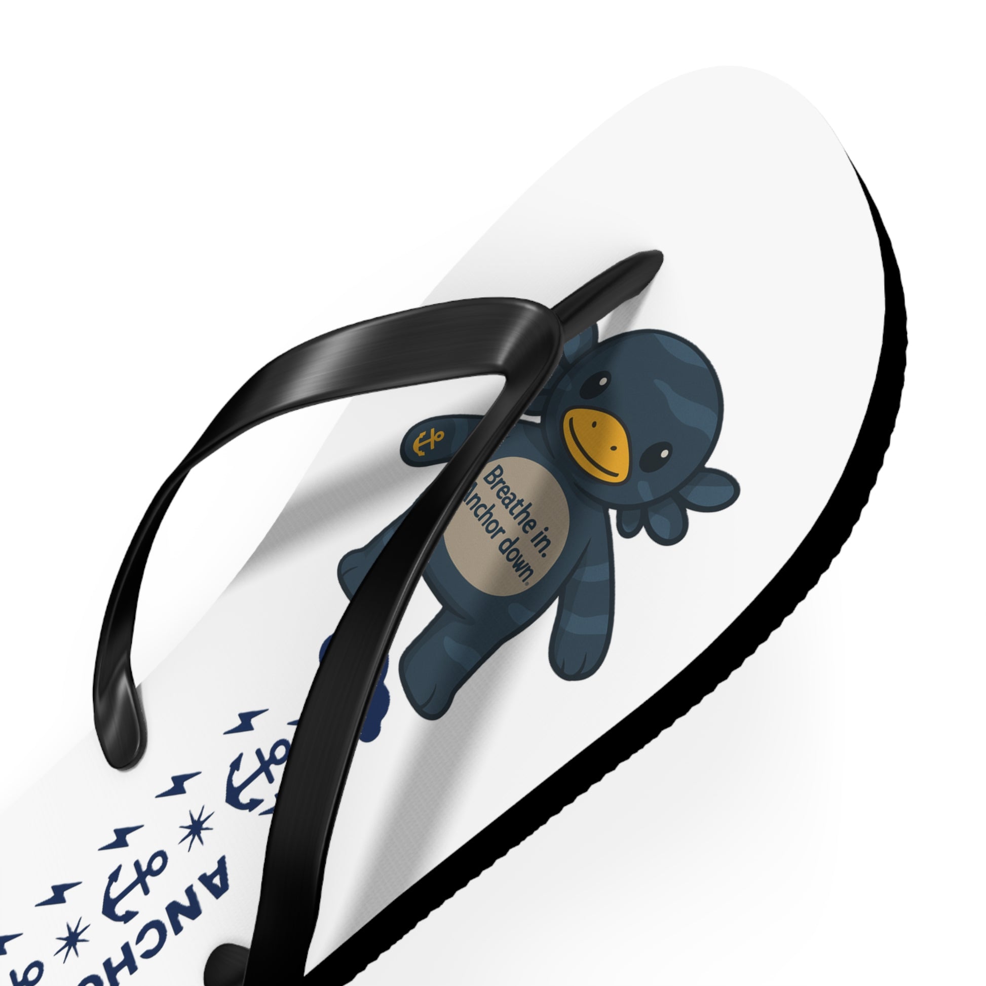 Cute Beach Flip Flops, Summer Footwear, Vacation Sandals, Gift for Beach Lovers, Fun Flip Flops with Cartoon Design