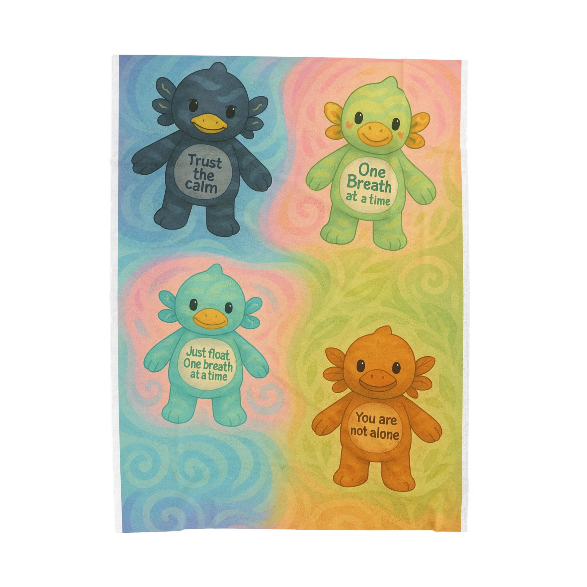 Inspirational Plush Blanket for Comfort and Relaxation, Cozy Throw for Self-Care, Gift for Stress Relief, Ideal for Wellness