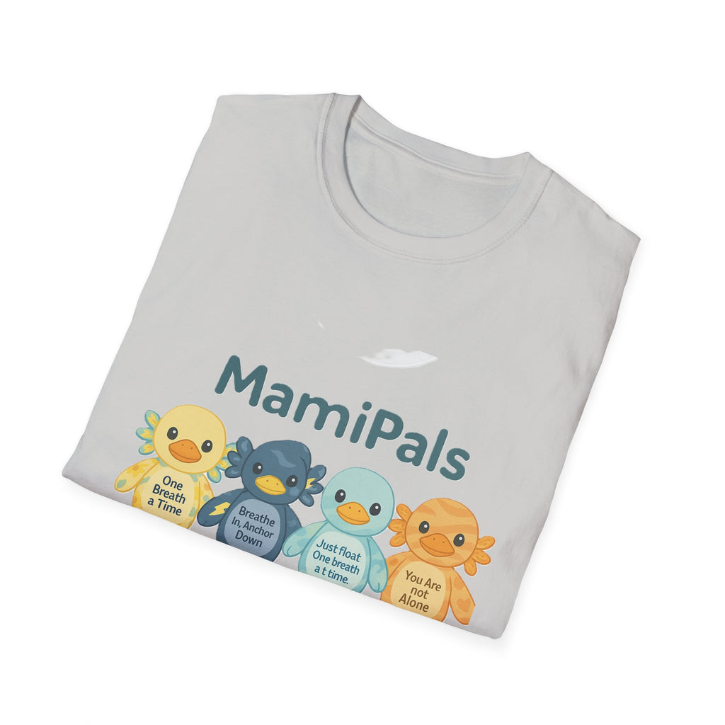 MamiPals Unisex Softstyle T-Shirt, Cute Monsters Tee, Unique Gift, Family Fun Shirt, Birthday Party Apparel, Playful Everyday Wear