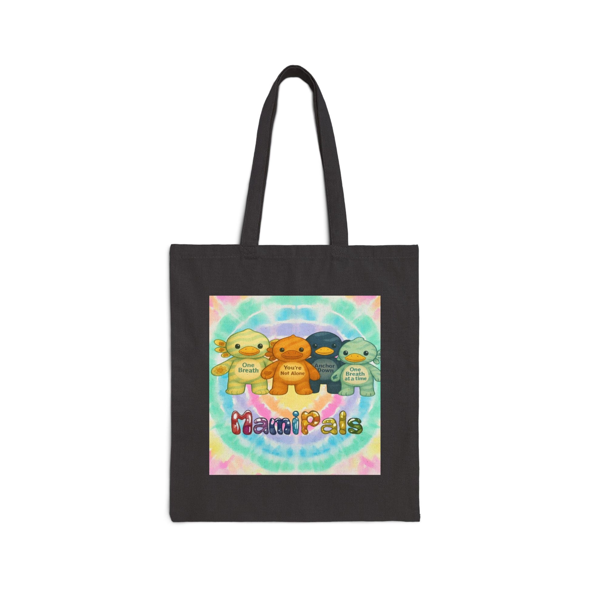 Colorful Cartoon Friends Cotton Canvas Tote Bag - Eco-Friendly, Reusable Shopping, Gift for Kids, Beach Bag, Cute Art Design