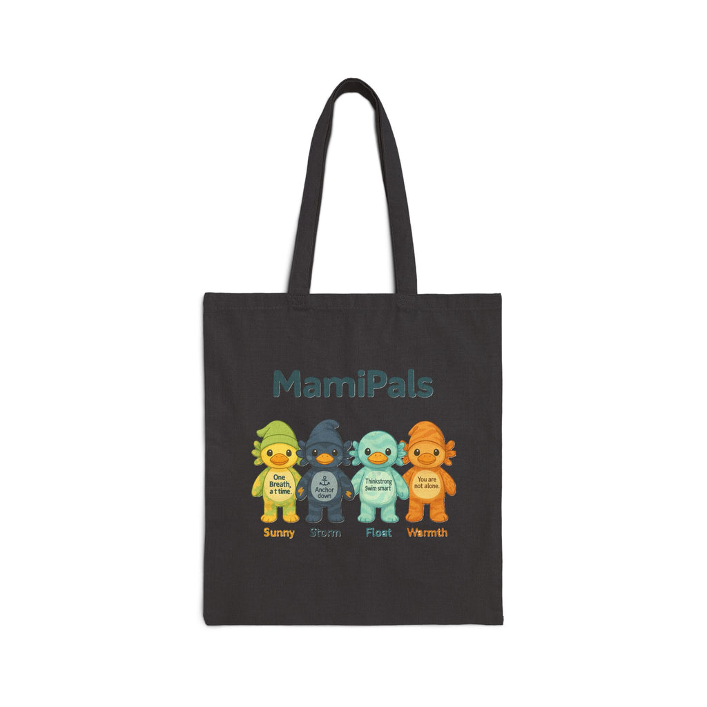 MamiPals Cotton Canvas Tote Bag - Cute Tote for Moms, Eco-Friendly Shopper, Gift for Baby Showers, Stylish Everyday Bag, Kid-Friendly Design