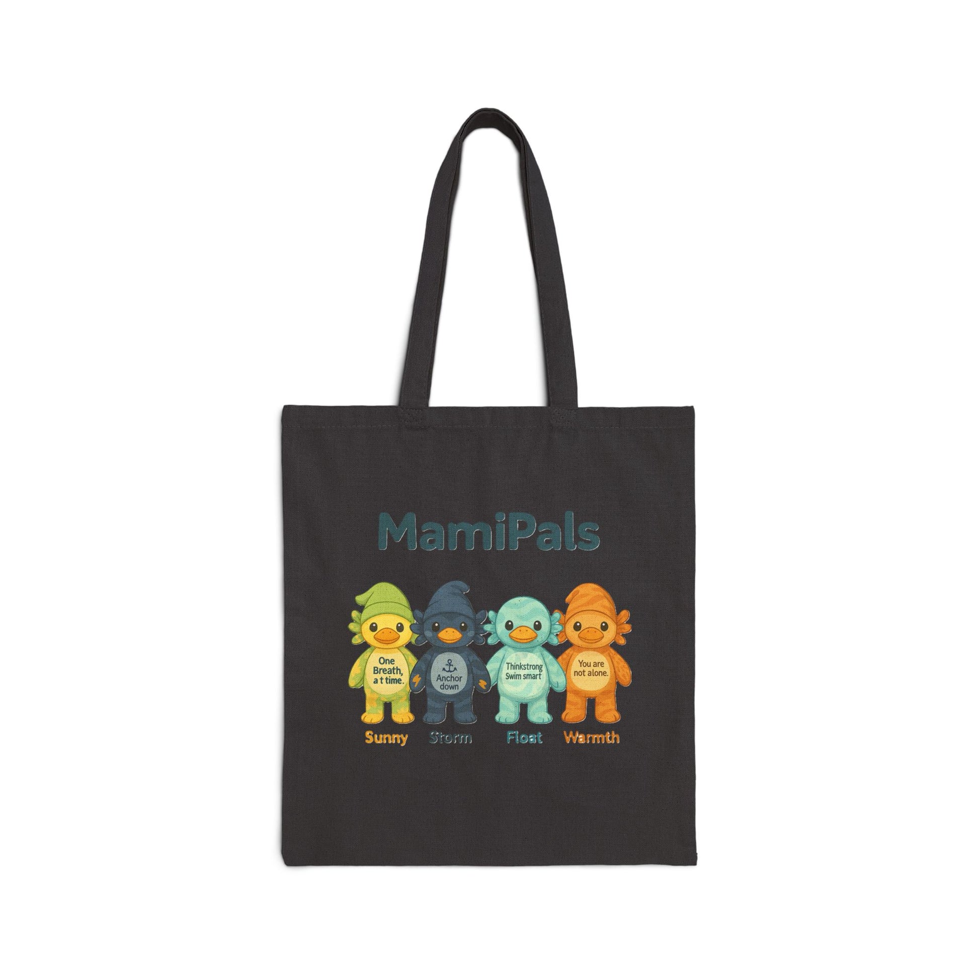 MamiPals Cotton Canvas Tote Bag - Cute Tote for Moms, Eco-Friendly Shopper, Gift for Baby Showers, Stylish Everyday Bag, Kid-Friendly Design