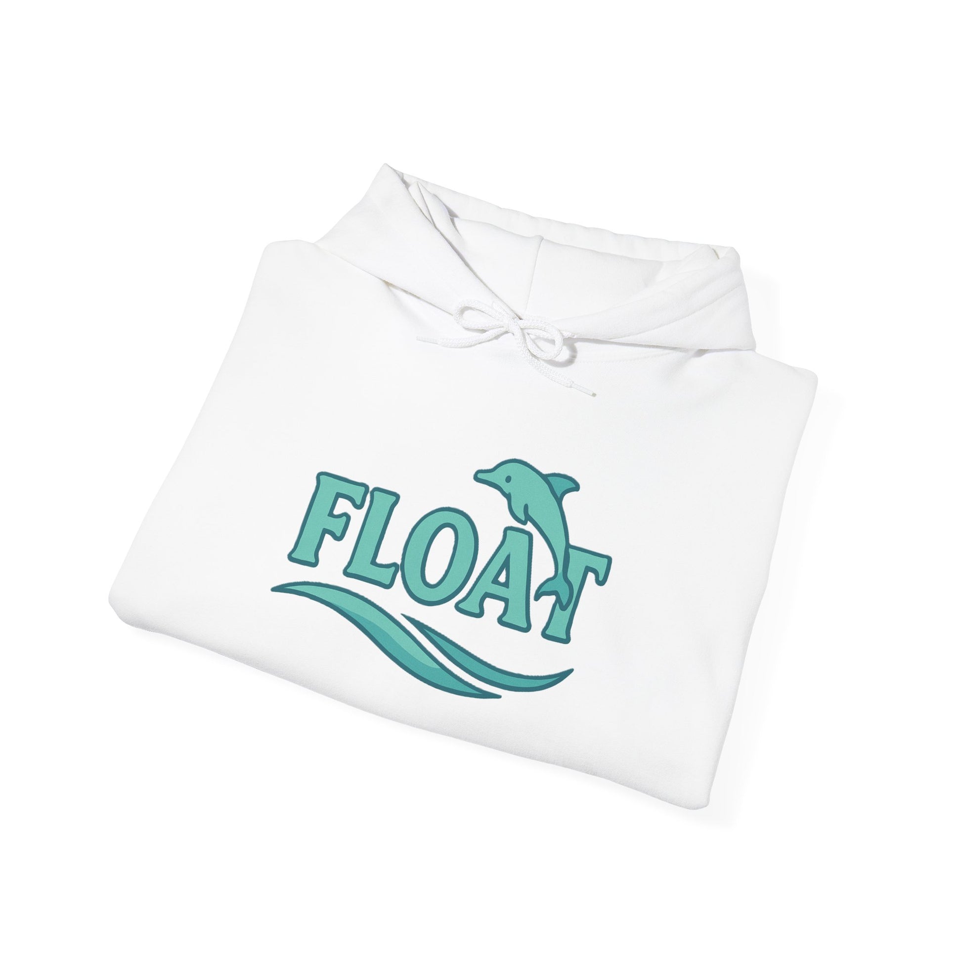 Cozy Dolphin Print Hoodie, Unisex Beachwear, Float Sweatshirt, Gift for Ocean Lovers, Cute Summer Attire, Relaxing Vibes