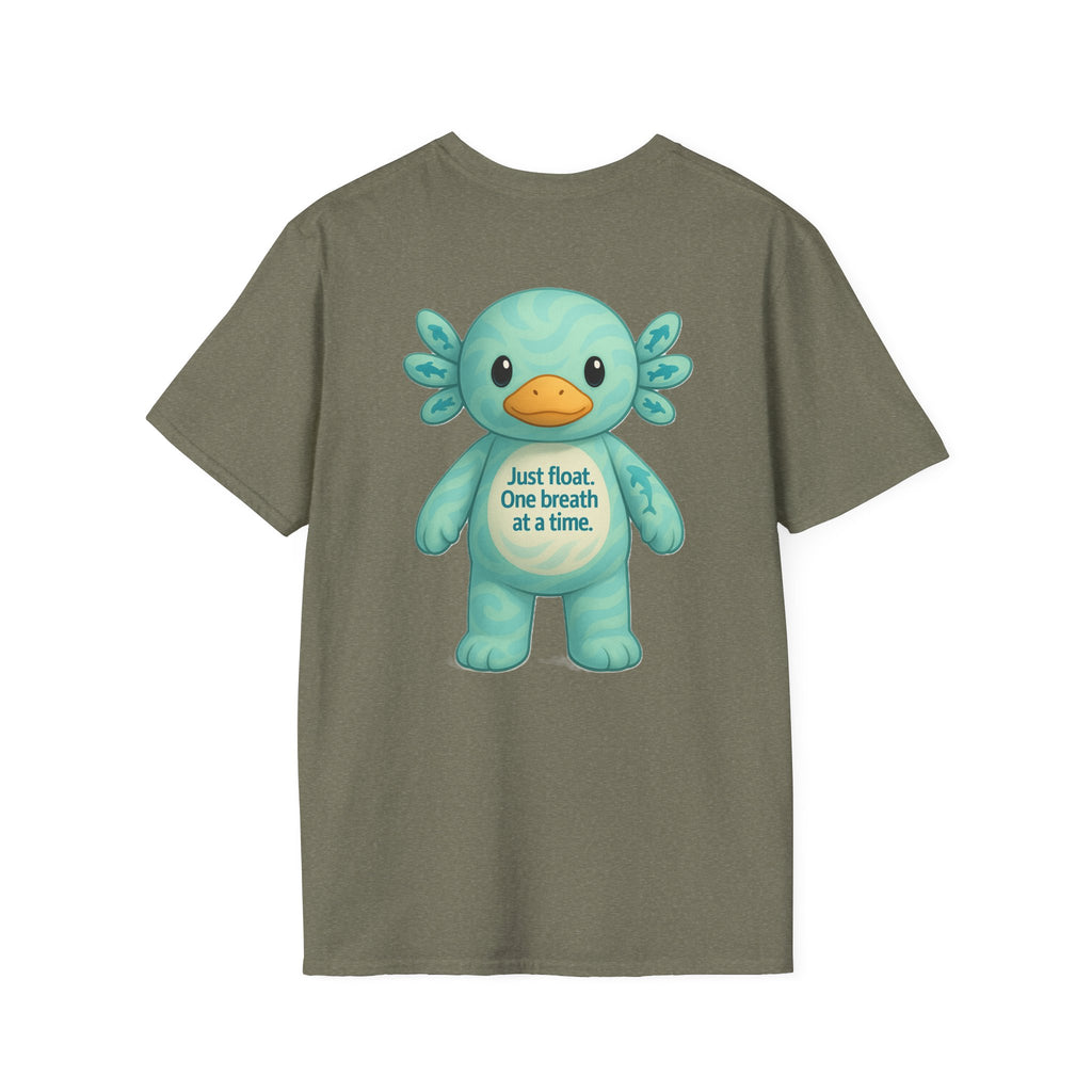 Unisex Softstyle T-Shirt, Float Theme Tee, Cute Quirky Shirt, Relaxation Apparel, Gift for Water Lovers, Affirmation Fashion