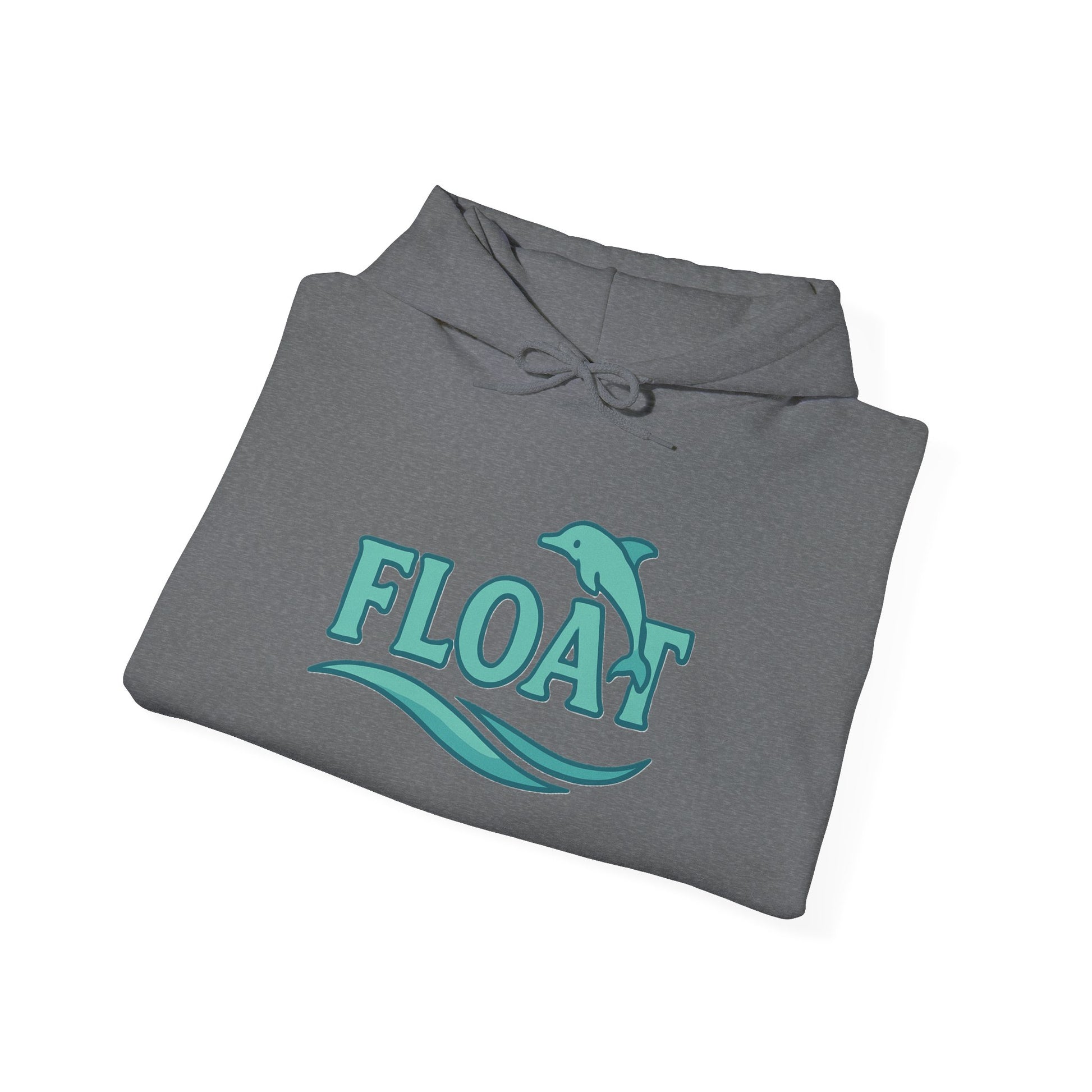 Cozy Dolphin Print Hoodie, Unisex Beachwear, Float Sweatshirt, Gift for Ocean Lovers, Cute Summer Attire, Relaxing Vibes