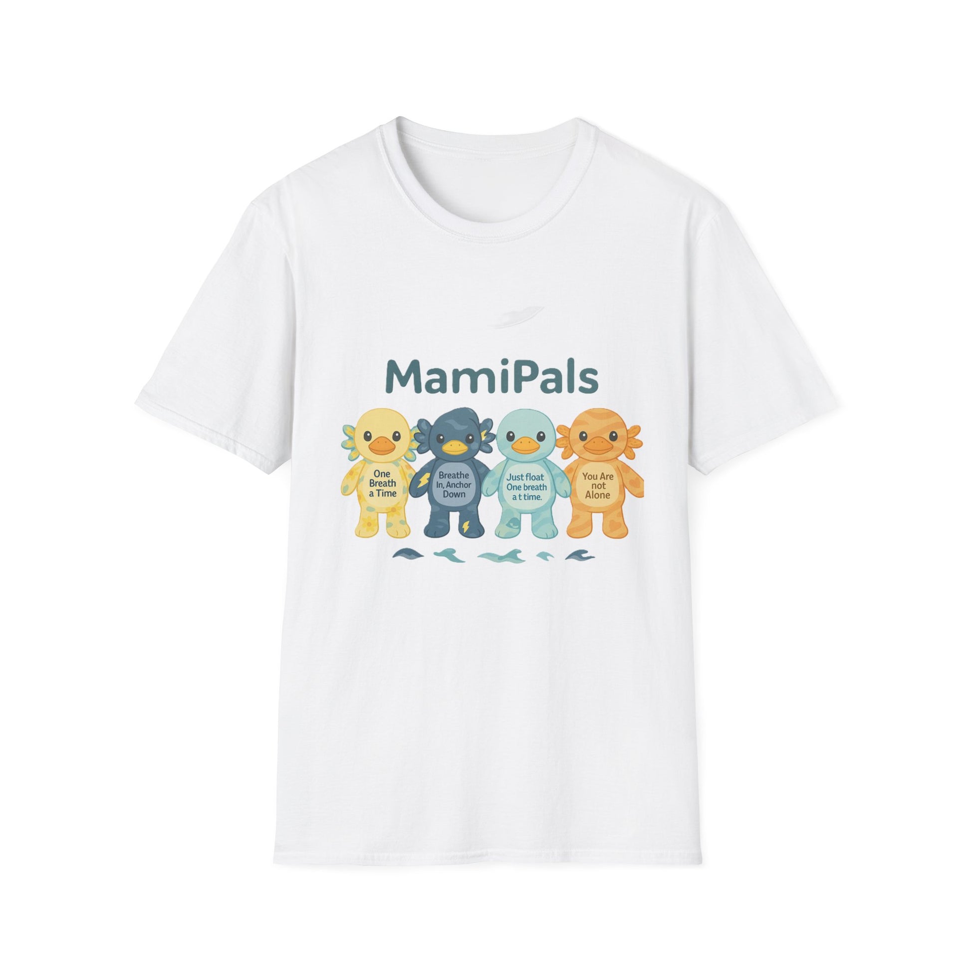 MamiPals Unisex Softstyle T-Shirt, Cute Monsters Tee, Unique Gift, Family Fun Shirt, Birthday Party Apparel, Playful Everyday Wear