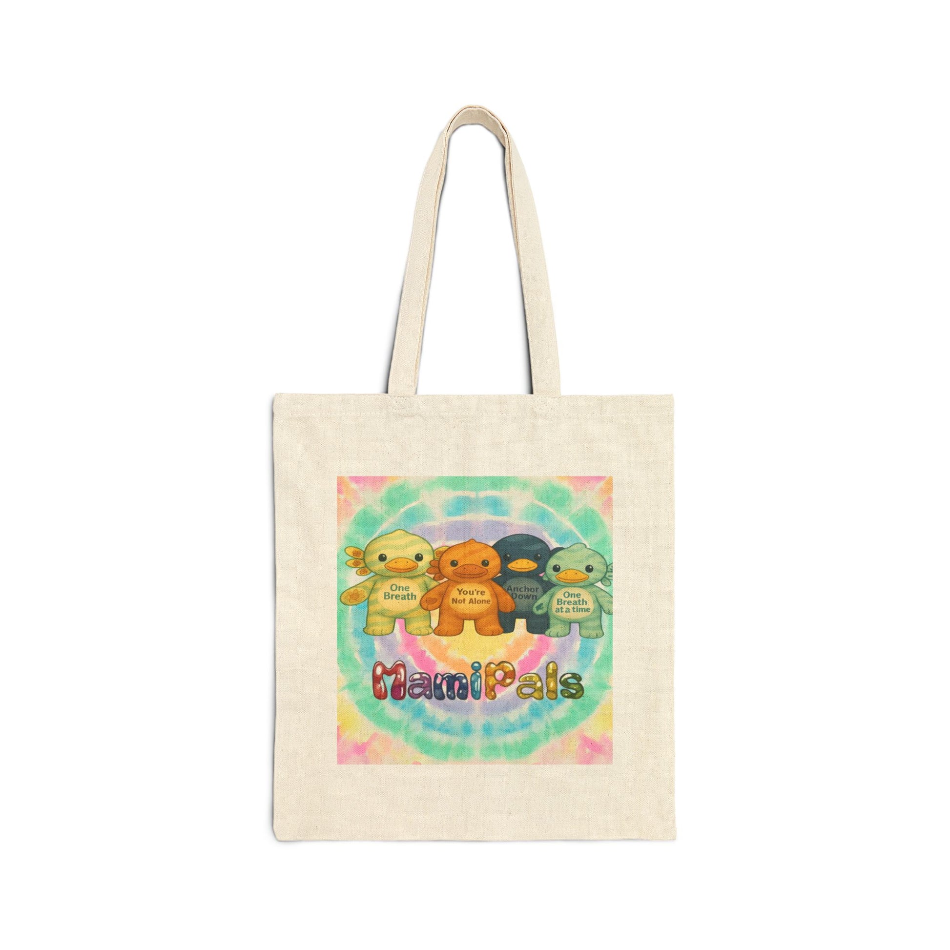 Colorful Cartoon Friends Cotton Canvas Tote Bag - Eco-Friendly, Reusable Shopping, Gift for Kids, Beach Bag, Cute Art Design