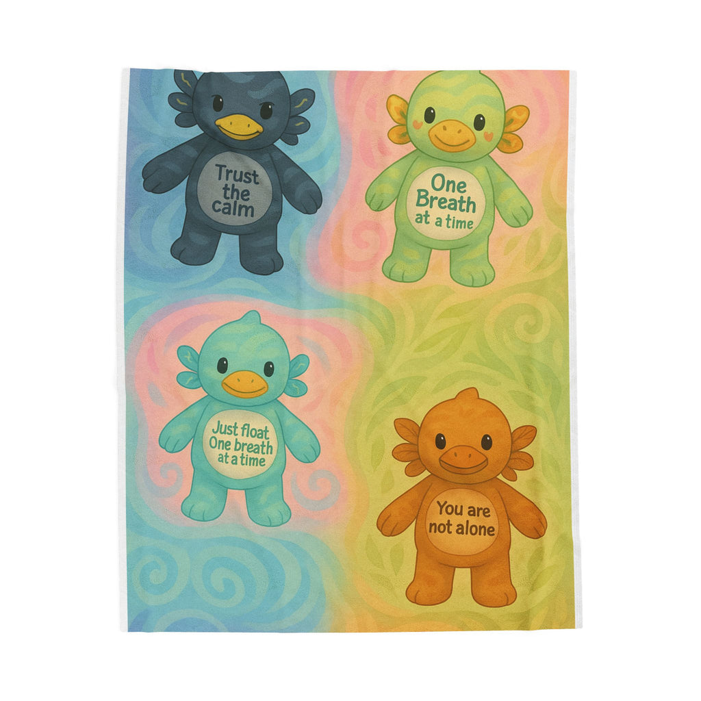 Inspirational Plush Blanket for Comfort and Relaxation, Cozy Throw for Self-Care, Gift for Stress Relief, Ideal for Wellness