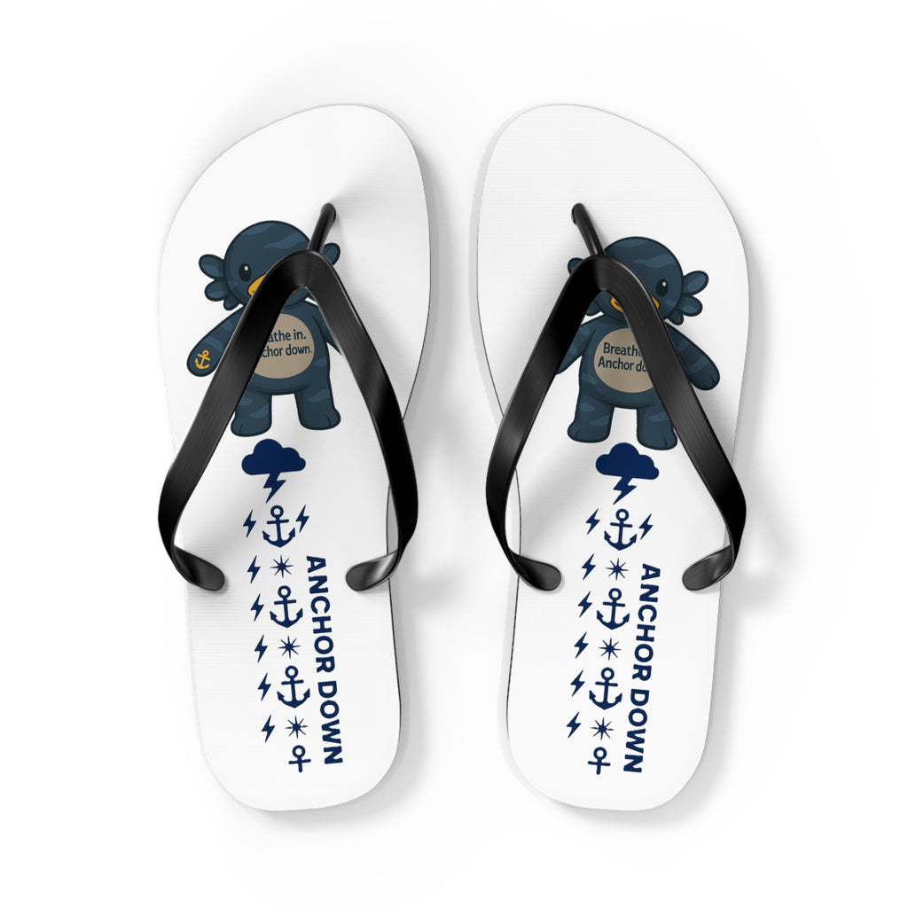 Cute Beach Flip Flops, Summer Footwear, Vacation Sandals, Gift for Beach Lovers, Fun Flip Flops with Cartoon Design
