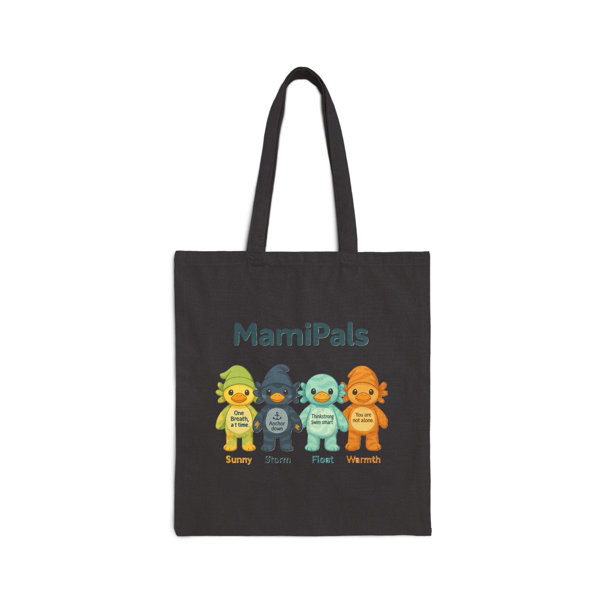 MamiPals Cotton Canvas Tote Bag - Cute Tote for Moms, Eco-Friendly Shopper, Gift for Baby Showers, Stylish Everyday Bag, Kid-Friendly Design