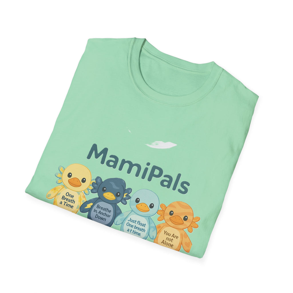 MamiPals Unisex Softstyle T-Shirt, Cute Monsters Tee, Unique Gift, Family Fun Shirt, Birthday Party Apparel, Playful Everyday Wear