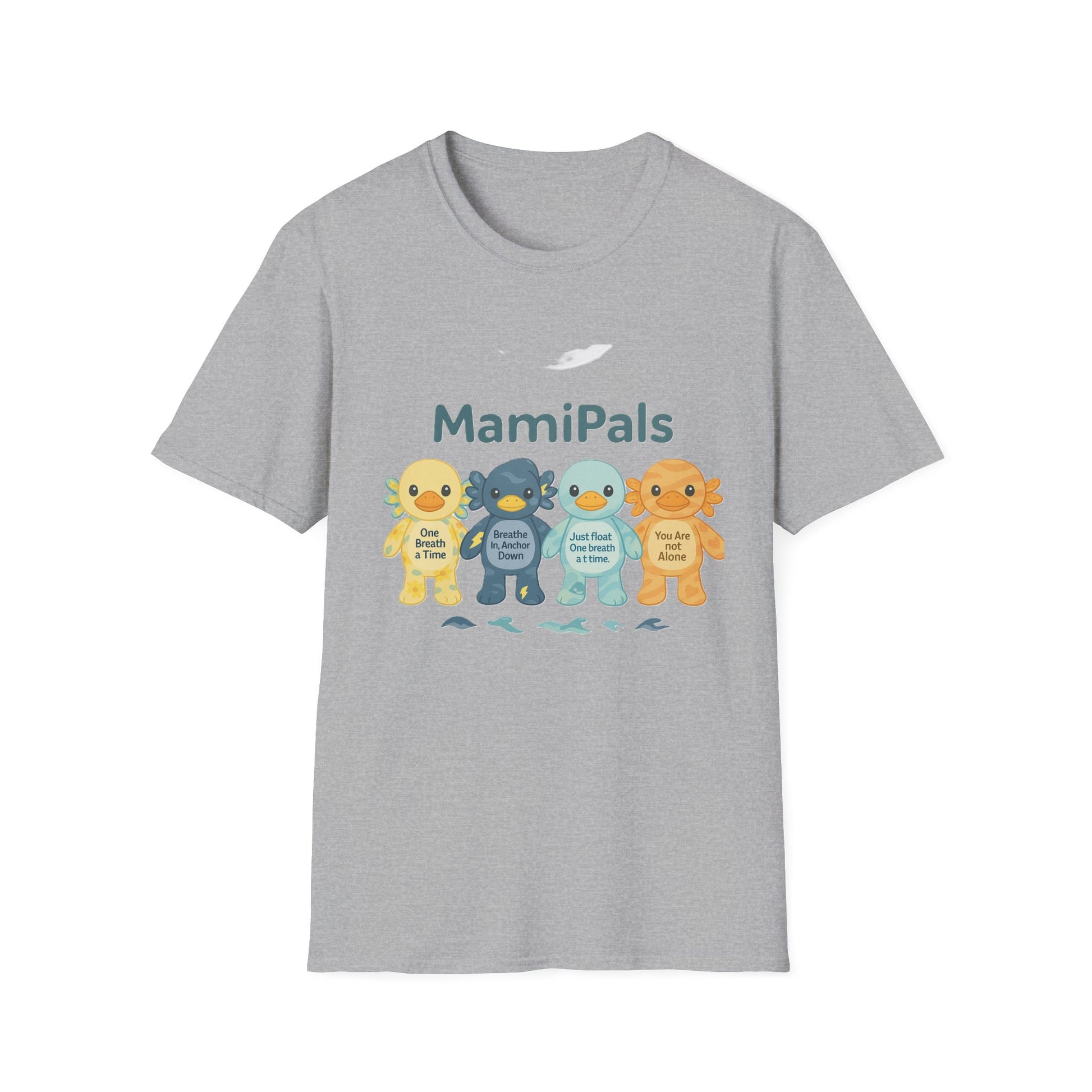 MamiPals Unisex Softstyle T-Shirt, Cute Monsters Tee, Unique Gift, Family Fun Shirt, Birthday Party Apparel, Playful Everyday Wear